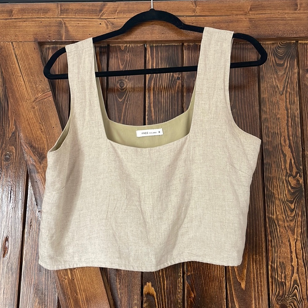 Aura Linen Crop top